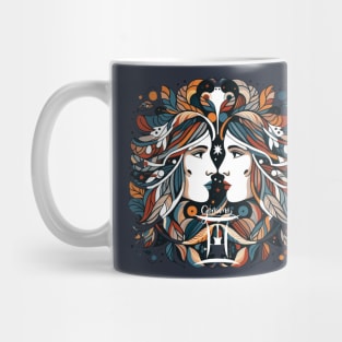 Groovy Gemini Retro 60s Style Zodiac Mug